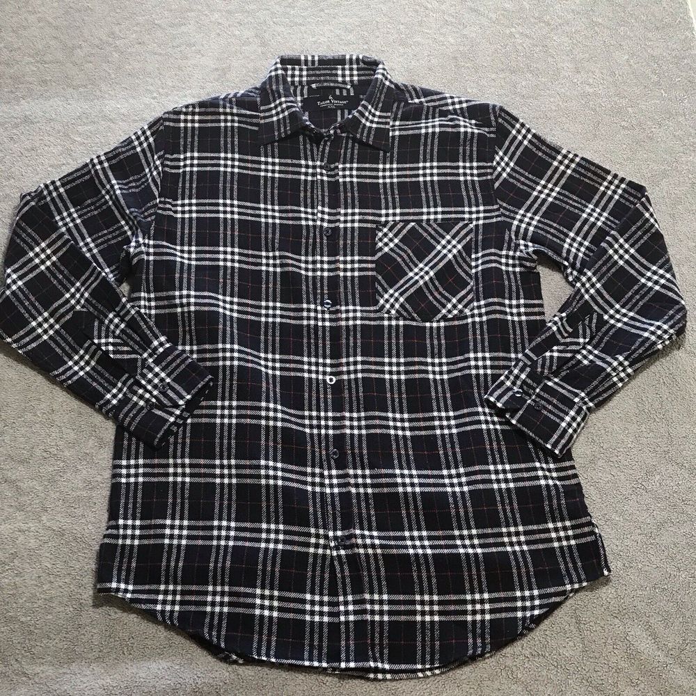 Tailor Vintage Connecticut Originals Button-Up LS Shirt Men Size XXL Flannel 2XL
